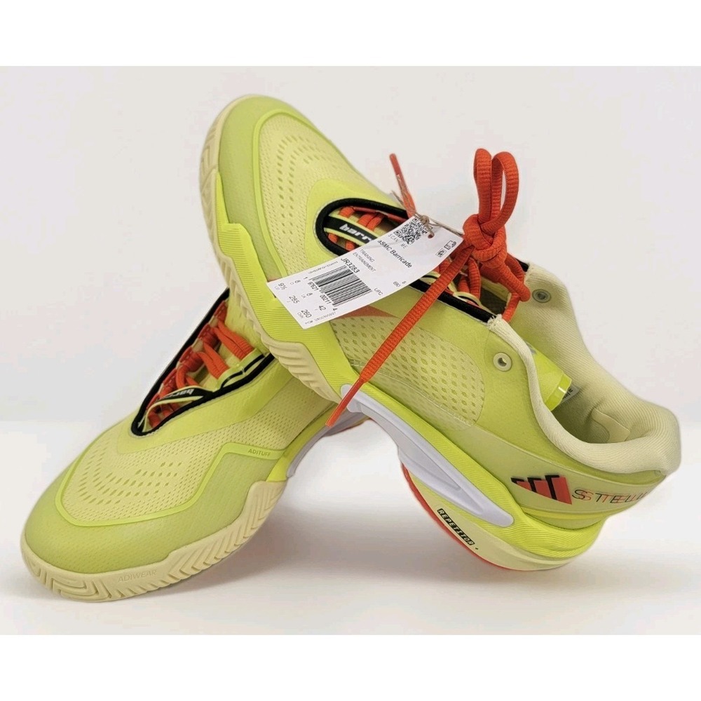 Adidas x Stella McCartney Barricade Tennis Shoe JR3283 Yellow Women's 9.5 No Box
